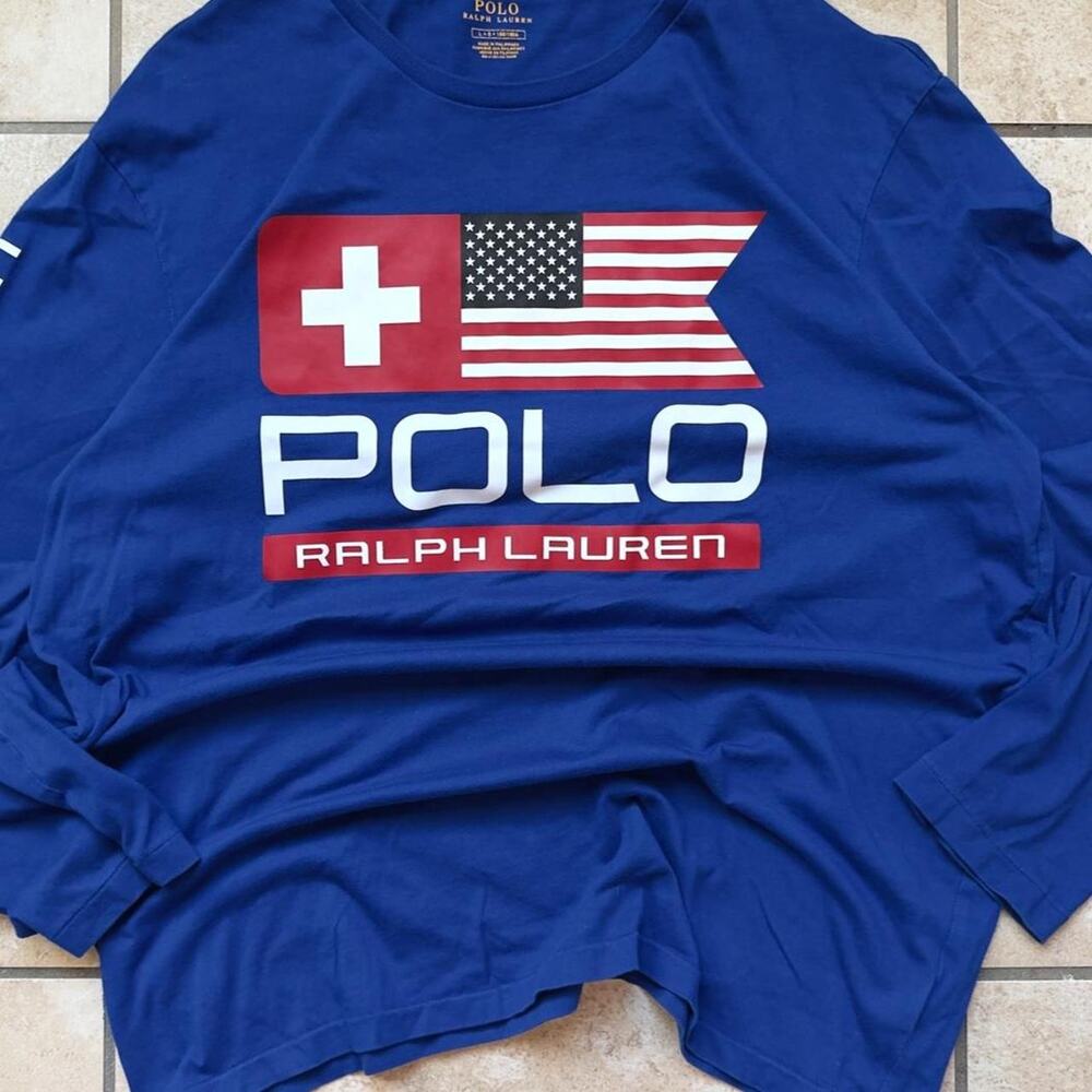 Polo by Ralph Lauren Blue Long Sleeve Shirt - Size L